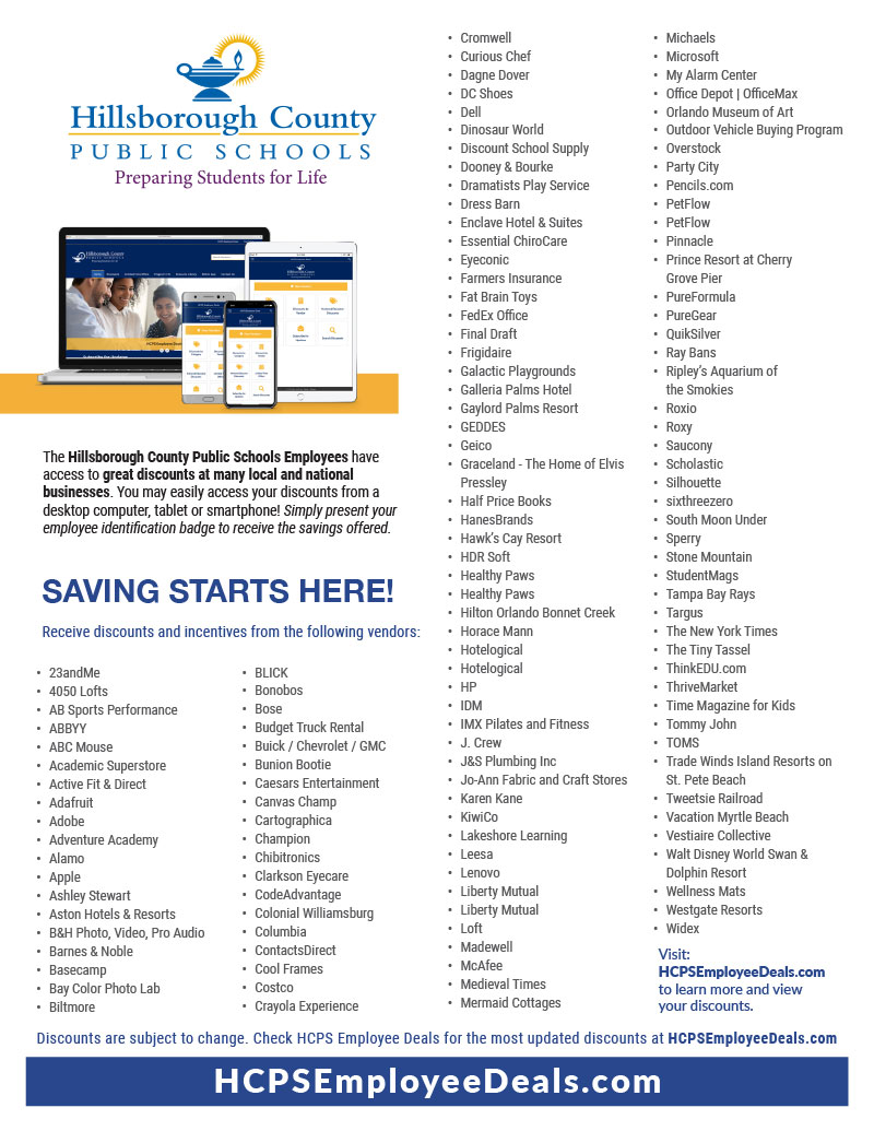 HCPS Employee Deals - Vendor List